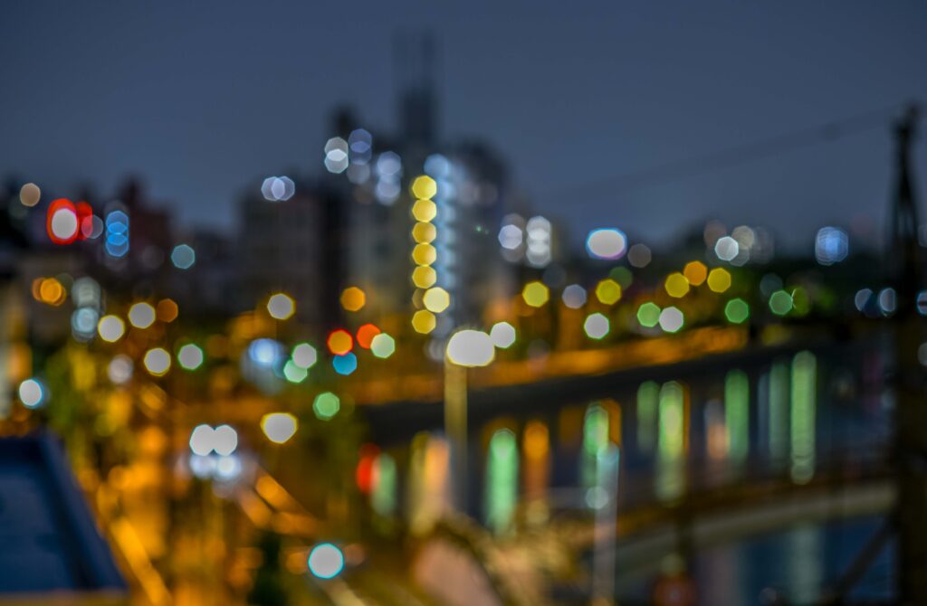 Nikkor 85mm F2 AI　夜景写真 F2