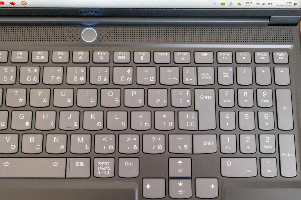 Lenovo Legion Slim770i 使えないバックキー