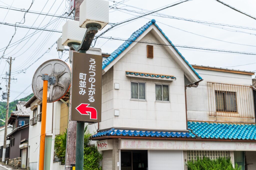 観光先を示す看板