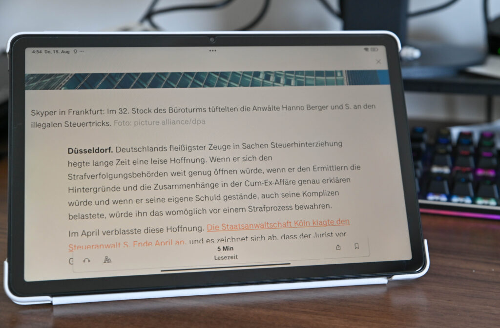タブレットでよむ新聞記事