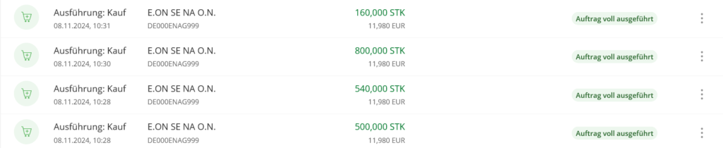 EON 買いオーダー