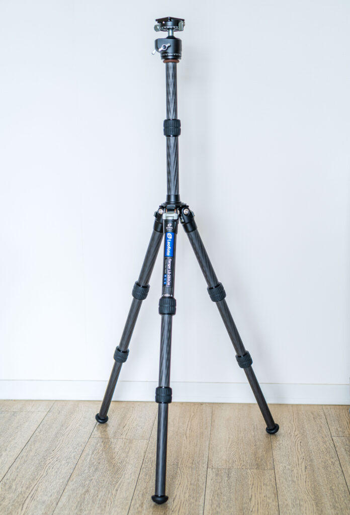延長ポールを取り付けたLeofoto LS-283CM+LH30