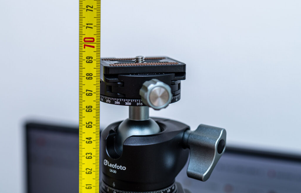 Leofoto LS-283CM+LH30　高さ