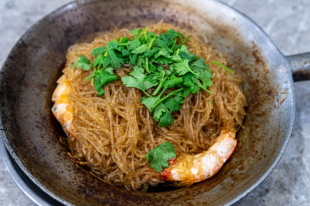 タイ飯 春雨とエビの炒め物