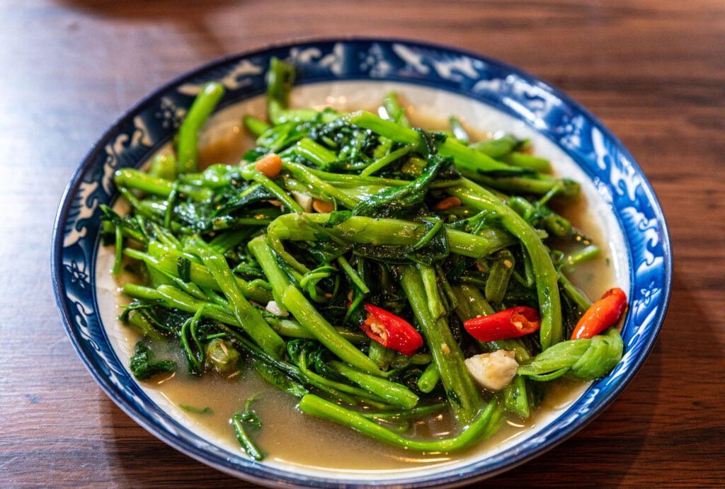 タイ飯　空心菜の炒め物