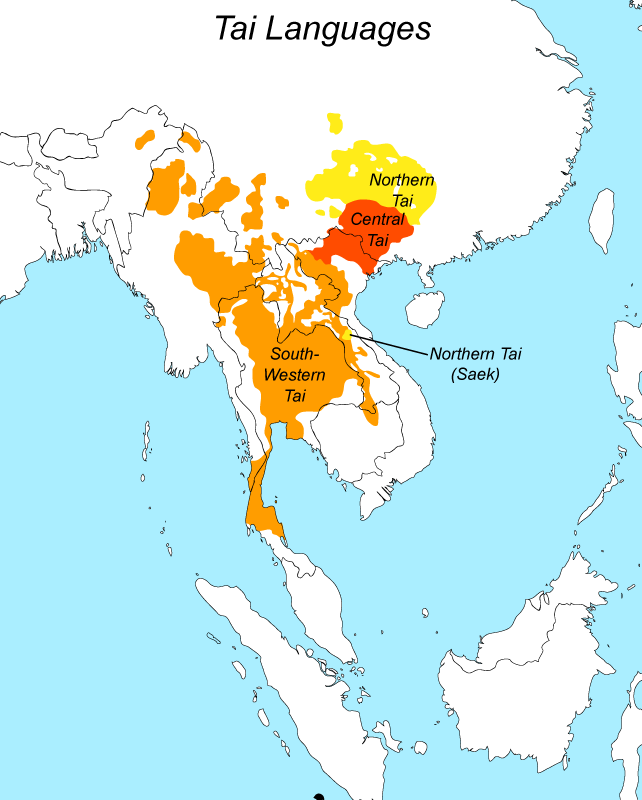 タイ語分布図